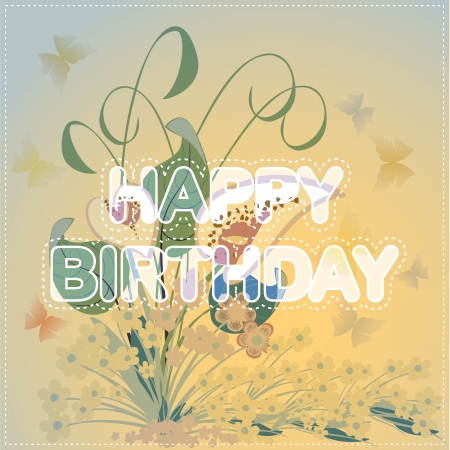 Happy birthday cardのイラスト素材