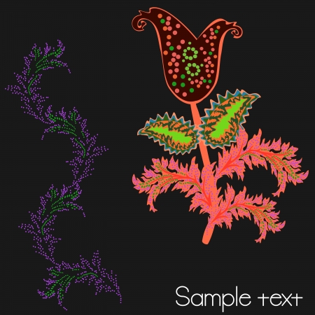 Floral cardのイラスト素材
