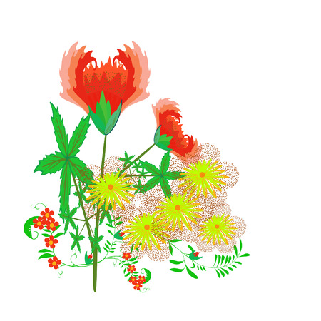 Floral cardのイラスト素材