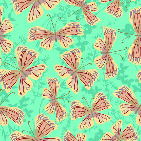 Butterfly - seamless patternのイラスト素材
