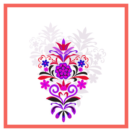 Floral card, illustrationのイラスト素材