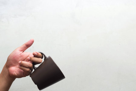 Empty coffee Cup in Hand