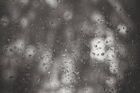 Water drops on a windowの写真素材