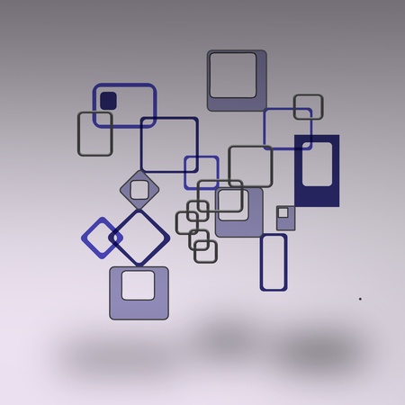 cubes in the airの写真素材