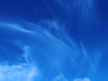 sky with cirrus clouds in the stratosphereの写真素材