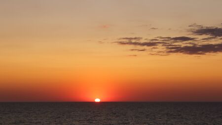 red sunset at sea texture backgroundの写真素材