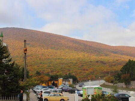 Crimea observation deck on the road to Yalta mountain view October 2019のeditorial素材