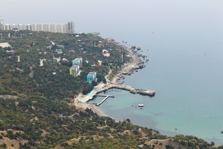 Crimea observation deck on the road to Yalta sea view october 2019のeditorial素材