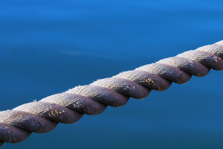 rope for mooring a ship in the port