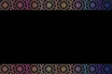 Oriental pattern background materialの写真素材