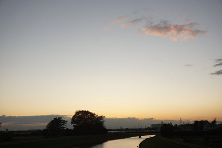 sky and cloudsの写真素材