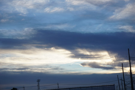 sky and cloudsの写真素材