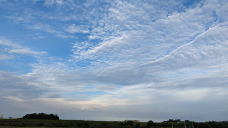 Sky and clouds on a sunny dayの写真素材