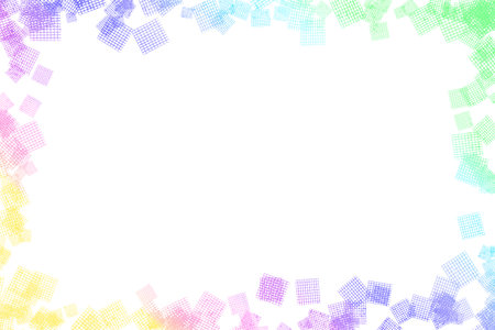 Rainbow color gradation frame background materialの写真素材