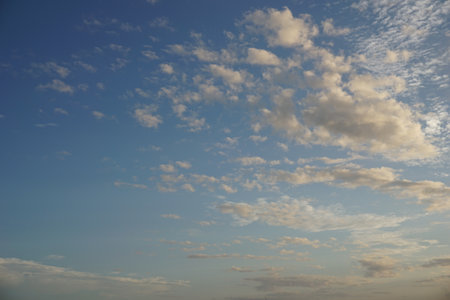 Sky and clouds on a sunny dayの写真素材