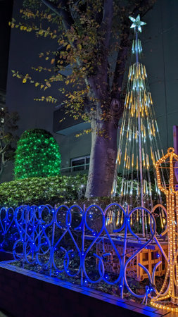 The gorgeous and beautiful Christmas illuminations in Japanの写真素材