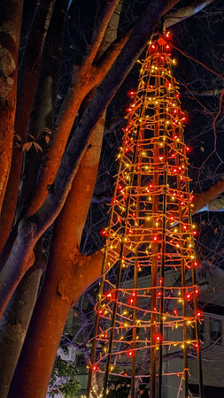 The gorgeous and beautiful Christmas illuminations in Japanの写真素材