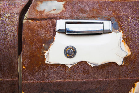 Rust texture on doorの写真素材