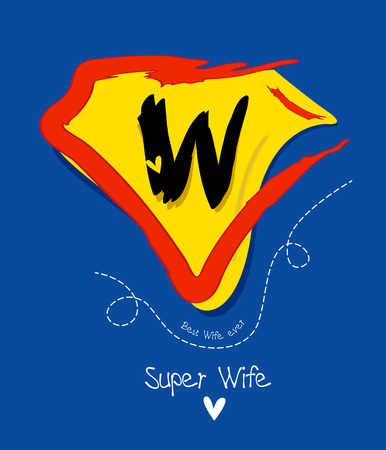 Wonderful wife and romantic card / Happy anniversary stock design / I love my wife design cardのイラスト素材