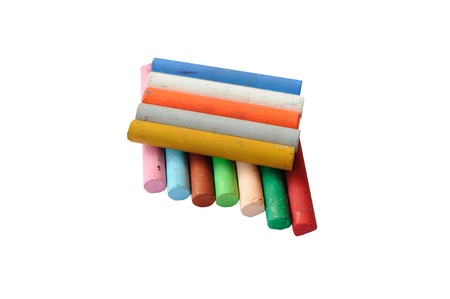 Colored chalk for drawing writing skills of children.の写真素材