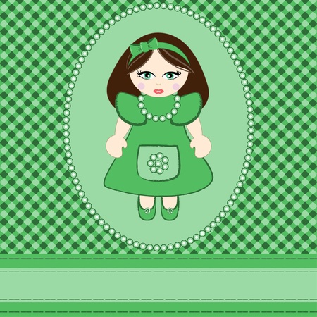 Greeting card for little girl のイラスト素材