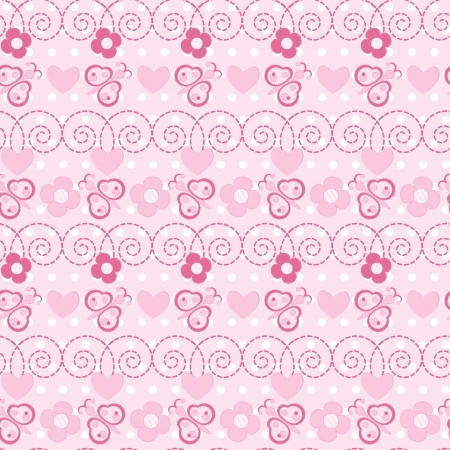 Butterfly and flower seamless pattern のイラスト素材