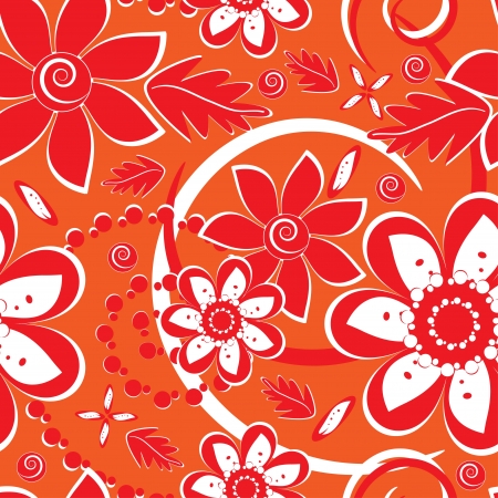 Flower pattern seamless background のイラスト素材
