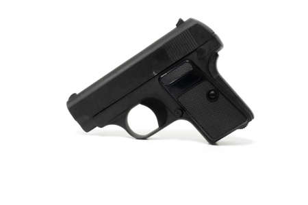 Old BB gun isolated on whiteの写真素材