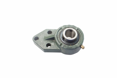 Roller bearings on white background. industryの写真素材