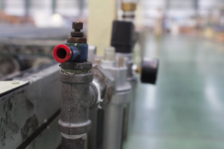 The air filter used in pneumatic systemの写真素材