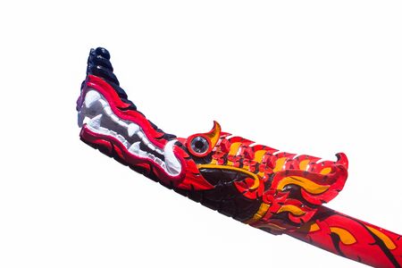 Dragon boat on white background.の写真素材