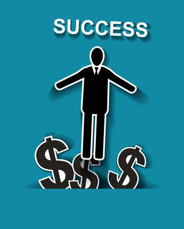 businessman and dollar signsのイラスト素材