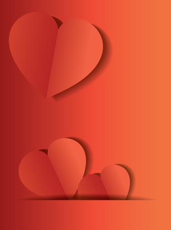 wedding invitation card template vector eps10.heart on red backgroundのイラスト素材