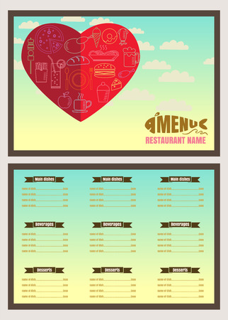 Brochure or poster Restaurant  food  menu  vector のイラスト素材