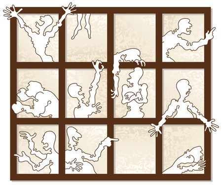 Glimpses into the life of emotional person.のイラスト素材