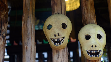 Wooden maskの写真素材