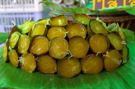 Thai desserts ,Kanom Gluayの写真素材