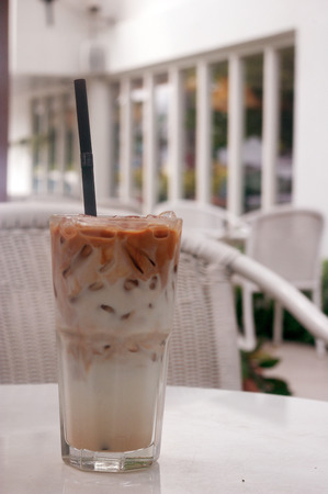 ice caramel macchiatoの写真素材