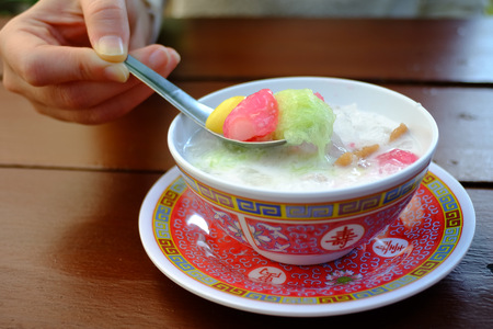 Iced dessert, thai dessertの写真素材