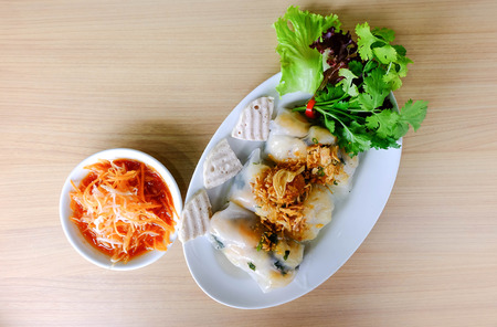 Fresh spring rolls with vermicelli and prawn, vietnam foodの写真素材
