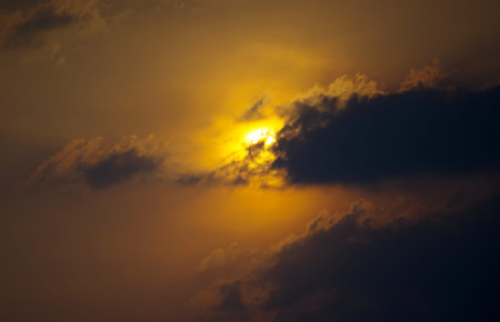 cloud on the sky before sunset