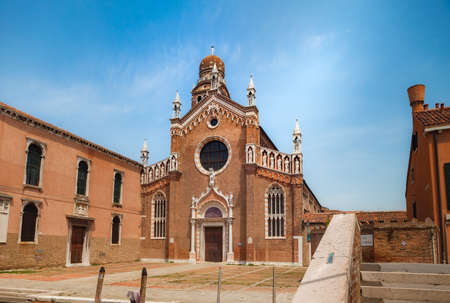 View to Madonna del Orto Church, Canaregio district, Venice, Italyの写真素材