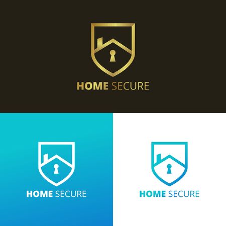Home Secure Logo for insurance or Security Serviceのイラスト素材