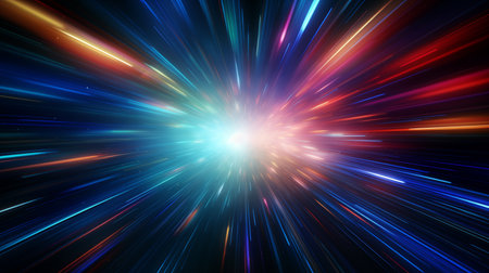 Cosmic hyperspeed background, Light speed, hyperspace backgroun, Generative Imageの素材