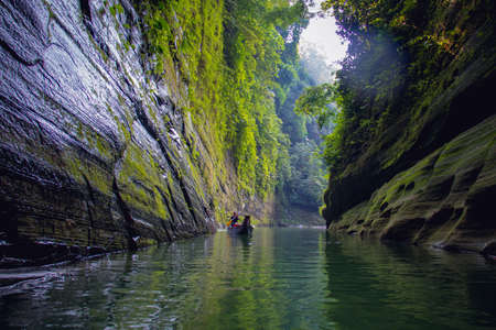 Landscape of the Debotakhum waterfall road, Bandarbanの写真素材