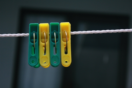 Plastic clip clothesの写真素材