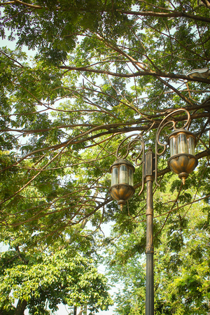 Vintage lamp Streetの写真素材