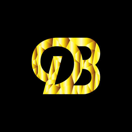 DB letter golden icon in middle of golden sparking ring. DB logo sign with empty center. Golden sparkling ring with dust glitter graphic on black background. Glorious decorative glowing shiny design.のイラスト素材