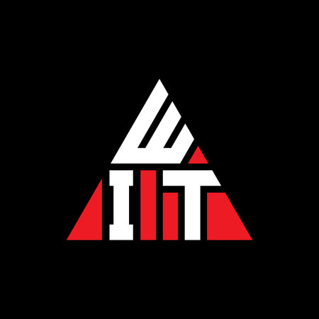 WIT triangle letter logo design with triangle shape. WIT triangle logo design monogram. WIT triangle vector logo template with red color. WIT triangular logo Simple, Elegant, and Luxurious Logo. WITのイラスト素材
