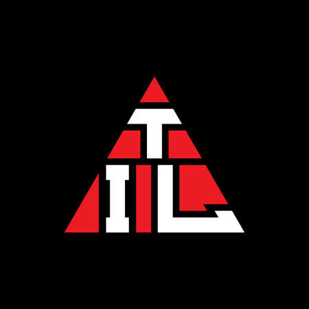 TIL triangle letter logo design with triangle shape. TIL triangle logo design monogram. TIL triangle vector logo template with red color. TIL triangular logo Simple, Elegant, and Luxurious Logo.&#xD;&#xA;のイラスト素材